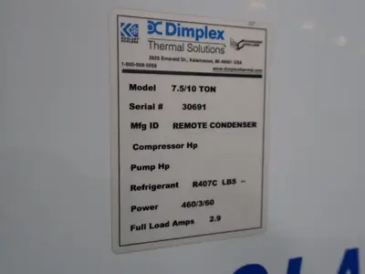 USED DIMPLEX THERMAL SOLUTIONS 7.5/10 TON