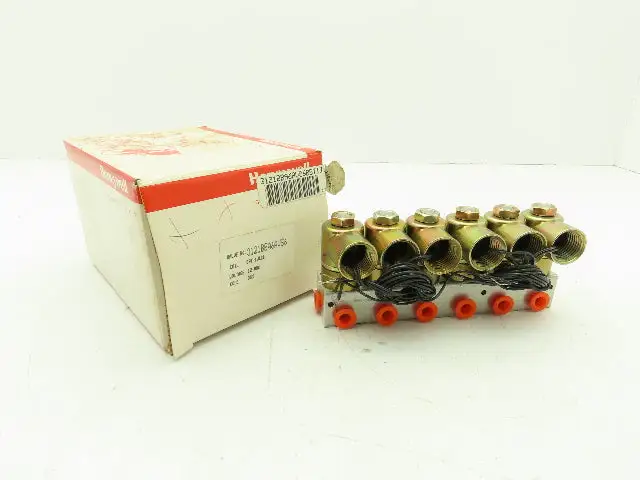 Honeywell Skinner 3121BBA6AVS6 Solenoid 6-Valve Manifold 12VDC 800 PSI 1/8" NPT