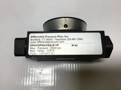 Van Air 1/4 UNC Differential Pressure Gauge & Switch DPH200PGA20S8LB15P