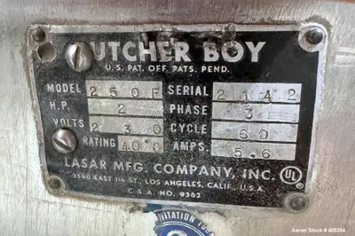 USED BUTCHER BOY LTD 250F