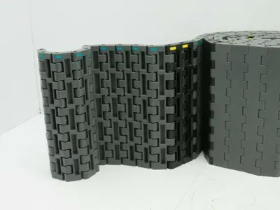 System Plast LFG 2252-K750 FT Flat Top Modular Plastic Conveyor Belt 7-1/2" x 8'