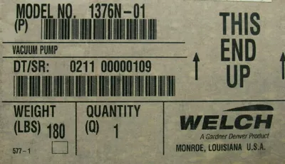 NEW WELCH 1376N-01 VACUUM PUMP 1376N01