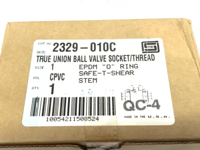 New | in-Stock Spears True Union PVC Ball Valve, SOC/FNPT, Gray 1", EPDM Pump & Valve Parts Michigan US | Maverick Industrial Sales #1395718