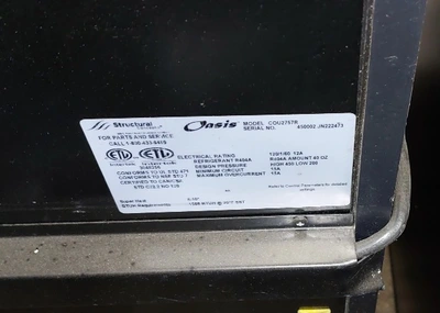 72-0129 Structural Concepts Oasis Self Contained Dual Service Cooler