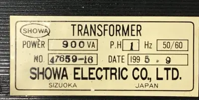 Used SHOWA 47659-16 Transformers Michigan US | Ideal Machinery #1261363