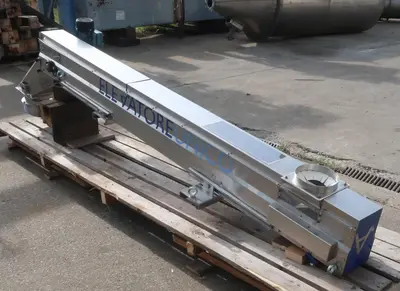 SPC9022  Conveyor Elevatore Unico inclined belt conveyor Stainless Steel, 6" wide x 86" long