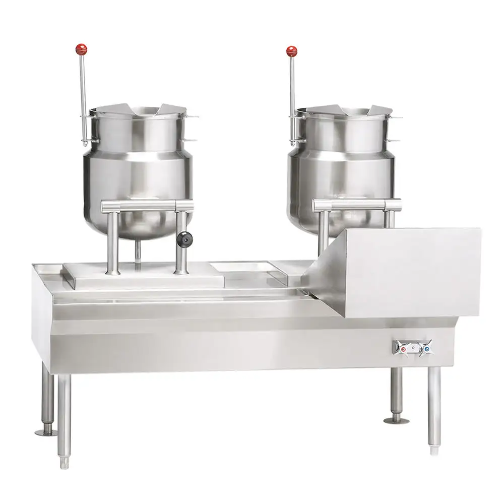 Vulcan VEKT80/666 (3) 6 Gal Steam Kettles - Manual Tilt, 2/3 Jacket, 240v/1ph