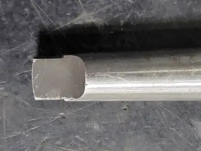 7/8" HSS Spiral Flute Taper Shank Reamer, Left Hand