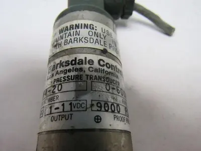 Barksdale Controls 806H4-20 Pressure Transducer 15-36 VDC Input 1-11 VDC Output