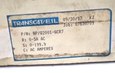 NEW NEWPORT / TRANSCAT NP/Q2001-GCR7 PANEL METER