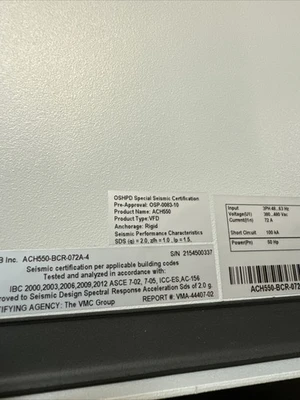 USED ABB ACH550-BCR-072A-4