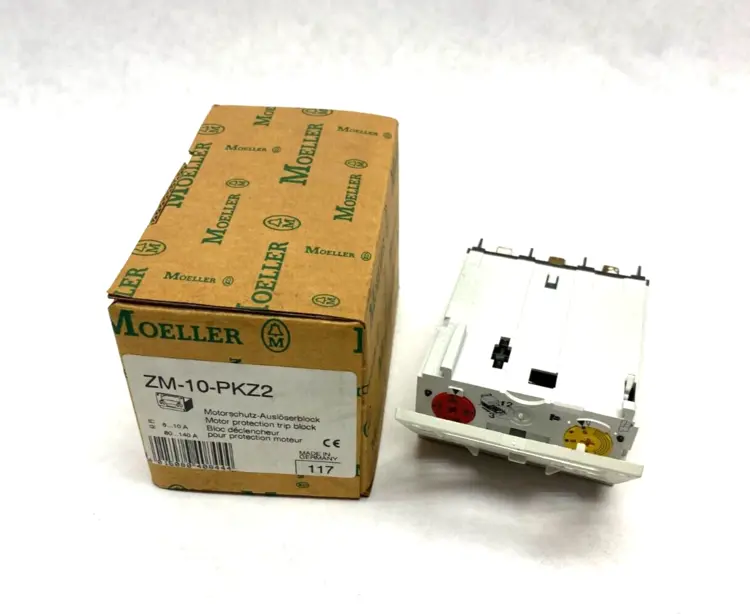 Used MOELLER ADJUSTABLE MOTOR PROTECTION TRIP BLOCK 6-10A, 80-140A Motors (misc) | Maverick Industrial Sales #1113930