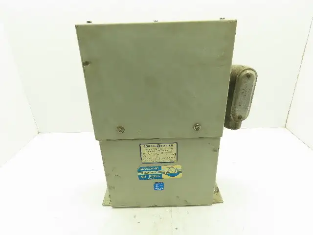 G E 65L323MB Dielektrol Capacitor w/Internal Discharge Resistors 480V 10KVAR 3PH