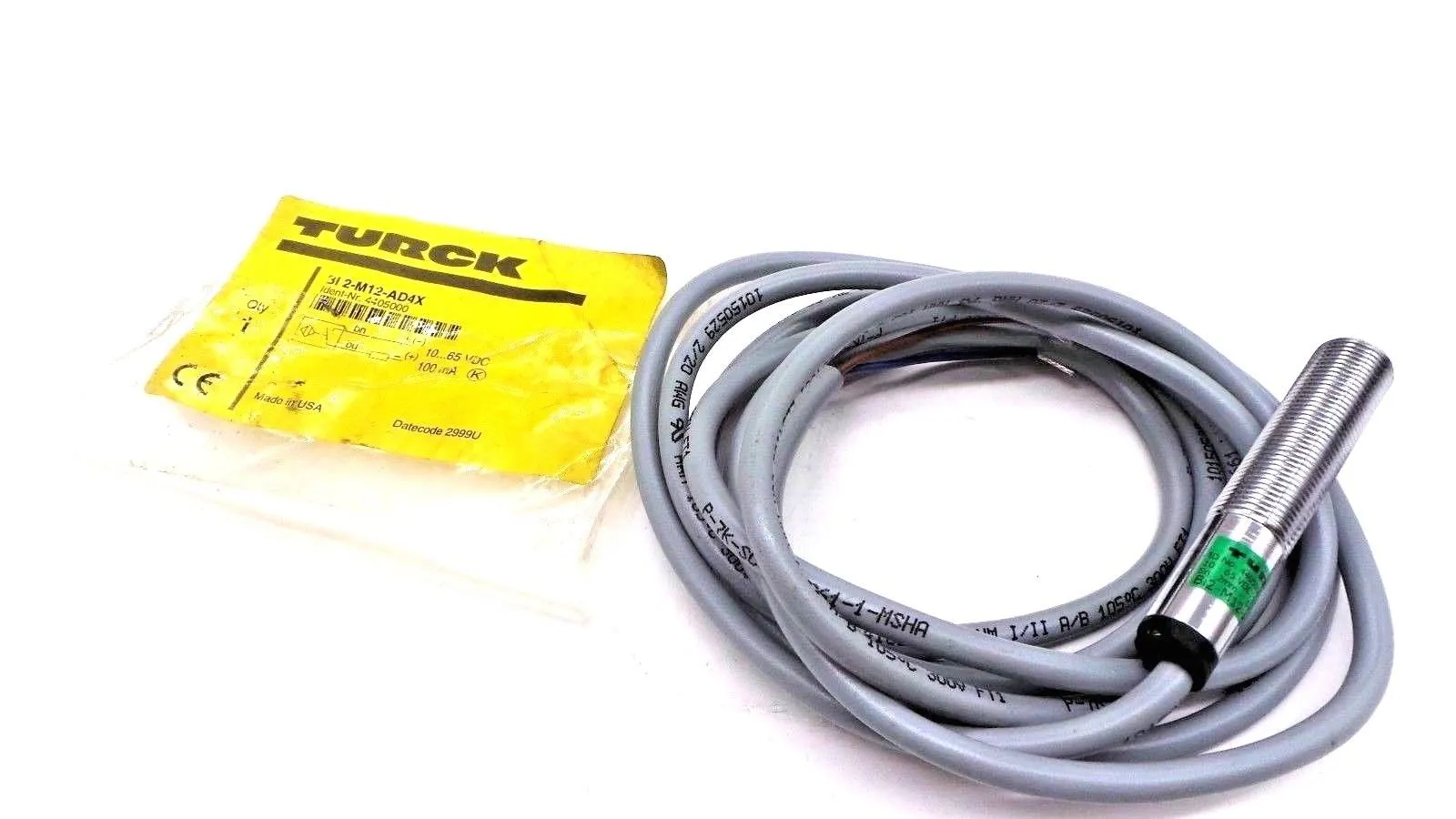 NEW TURCK BI2-M12-AD4X BARREL WITH CABLE B12M12AD4X