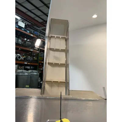Used 12" Stainless Steel Cleated Incline Loading Belt Conveyor - 84" Ht.