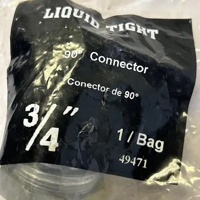 SIGMA ELECTRIC,49471,LIQUID TIGHT CONNECTOR 3/4INCH NEW