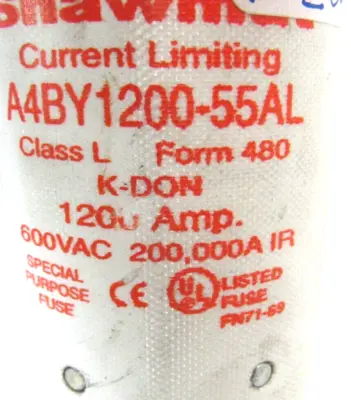 LOT OF 5 NEW FERRAZ SHAWMUT A4BY1200-55AL FUSES A4BY120055AL
