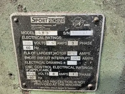Used SPORT MACHINES SR3 Vertical Mills Ohio US | HGR 24 #1520893