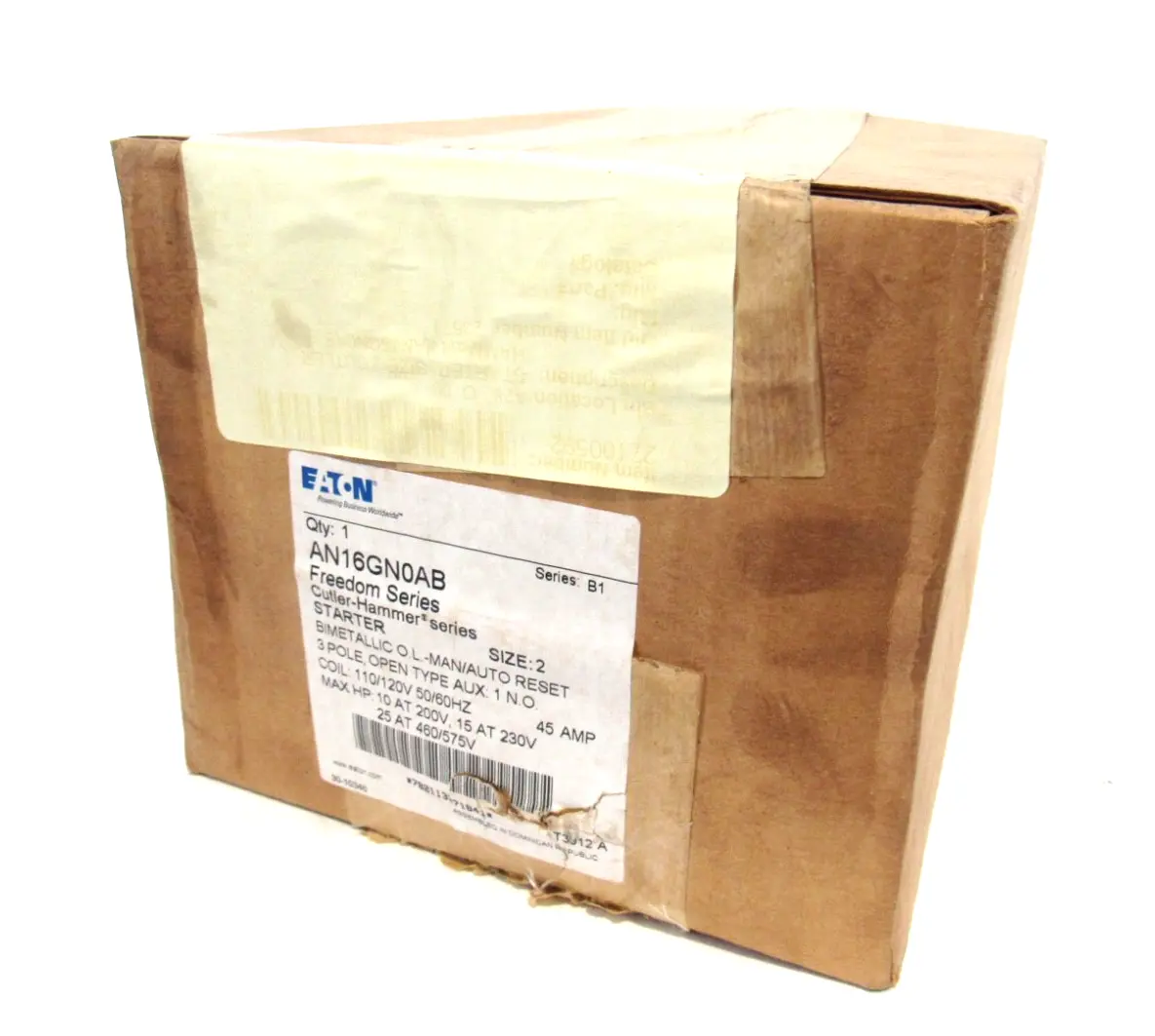 NEW EATON AN16GN0AB STARTER 3 POLE SIZE 2 45 AMP