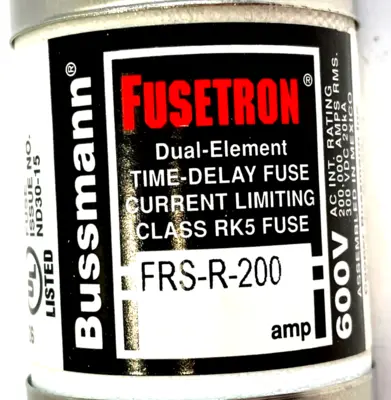 NEW COOPER BUSSMAN FRS-R-200 FUSES FRSR200 LOT OF 27