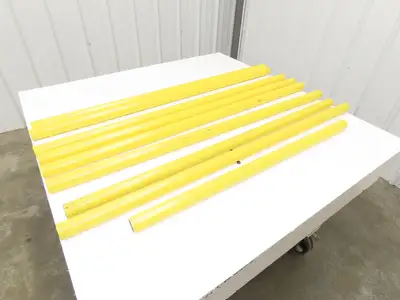 1-1/4"x 48" Sch 40 Yellow Aluminum Speed-Rail 1.66" Pipe OD  Mixed Lot of 9
