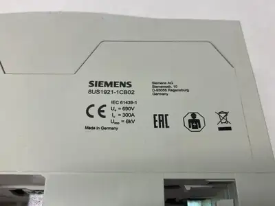 USED SIEMENS CONNECTION MODULE 50MM2, 3-POLE 3-POLE, 6-50MM2 54 X 160MM