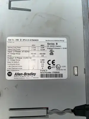 Allen Bradley PowerFlex 700 20BD3P4A0AYNANC0 460V 2HP Drive @(bin 1.4.4)
