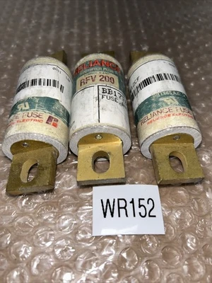 (3) RELIANCE RFV-200 FUSES FAST SHIPPING! + WARRANTY