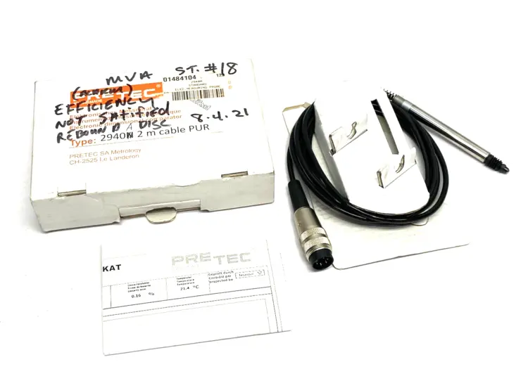 New | in-Stock PRETEC ELECTRONIC MEASURING PROBE, 4.2MM OVERALL TRAVEL, ±2 MM MEASURING Probes Michigan US | Maverick Industrial Sales #1122581