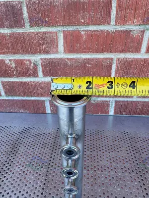 Stainless Steel Manifold 1.5" Sanitary Fitting w/ 6 Ports 1/2" Sanitary Fitting