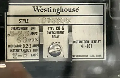 Used WESTINGHOUSE 1876905 Miscellaneous Equipment (Electrical & Power) Ohio US | Surplus Asset Holdings #1243120