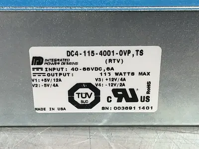 Used INTEGRATED POWER DESIGNS DC411540010VP DC Power Supplies Ohio US | HGR 24 #1266500
