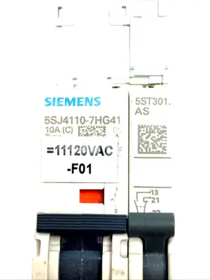 USED SIEMENS MINIATURE CIRCUIT BREAKER W/ AUXILIARY SWITCH 5ST3010‑0HG