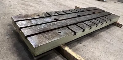 72” L-R x 24” F-B x 4” Thick T-Slotted Steel Bolster