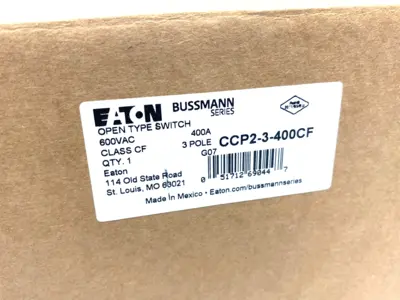 USED EATON BUSSMANN SERIES COMPACT CIRCUIT PROTECTOR SWITCH 3P 400A