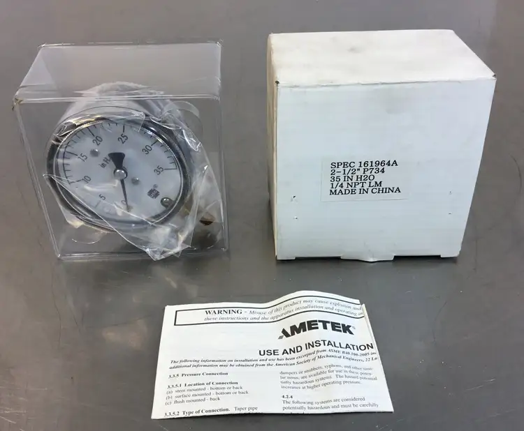 Used Ametek Lower Mount Gauge Lab Manometers South Carolina US | Palmetto Automation #1161390