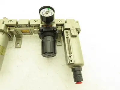 SMC AR3000-03-R Pneumatic Air Filter Regulator Check Valve Lubricator Assembly