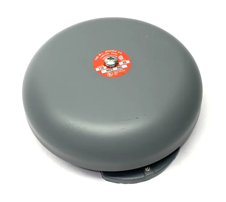 Used W.L. Jenkins Ringing Alarm Bell 10" Gray 60C 120V 0.09A Security & Surveillance Michigan US | Maverick Industrial Sales #1402251
