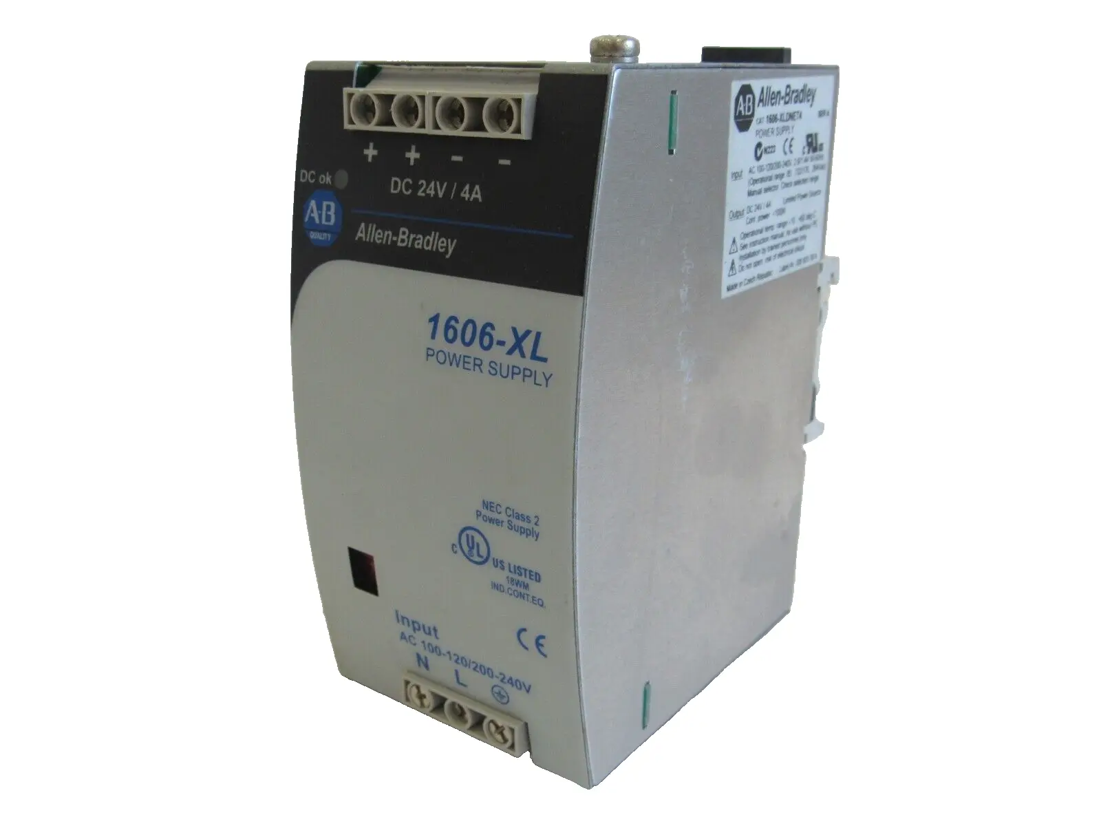 USED ALLEN BRADLEY 1606-XLDNET4 POWER SUPPLY SER. A 1606XLDNET4