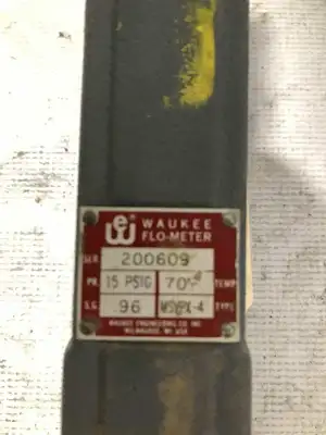 Waukee Flo-Meter Type MSVPX-4 Gas Flow Meter 0-100CFH 15PSI 70°F