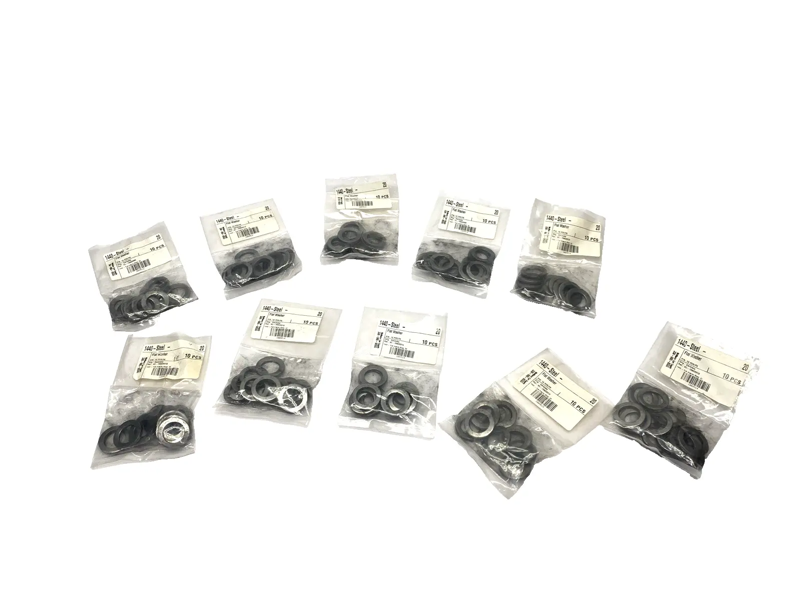 96505A123 | Flat Washer, 1440 Steel, For M20 Screw Size, 20mm ID 32mm OD 100-PCS - New