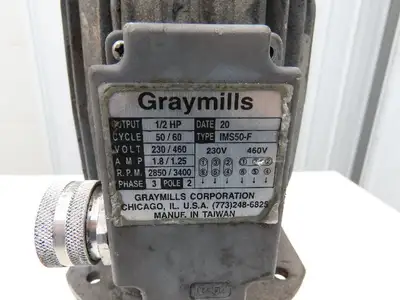 Graymills IMS50-F Immersion Coolant Pump 35gpm 1/2Hp 230/460V 3PH 3/4"npt