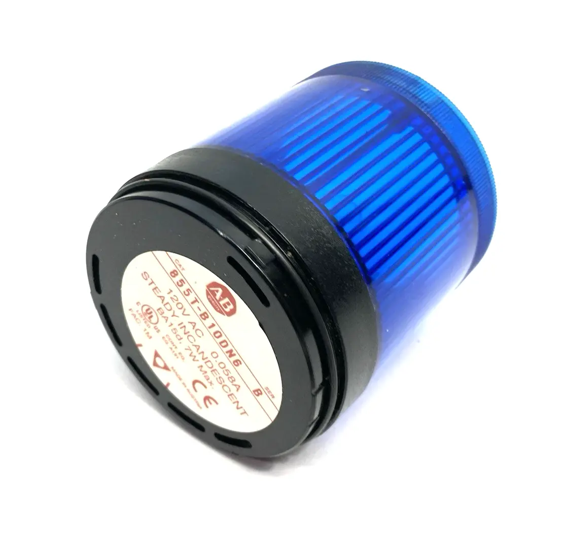 USED ALLEN-BRADLEY SER. B STEADY INCANDESCENT STACK LIGHT BLUE 120VAC