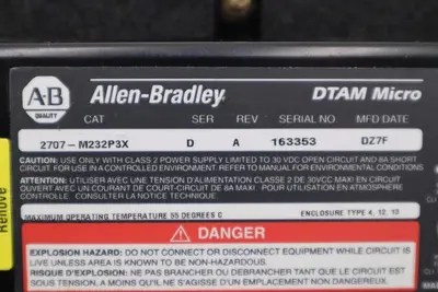 Allen Bradley 2707-M232P3X DTAM Micro Interface Ser. D Rev. A NEW UNIT #H1130
