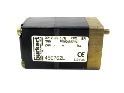 USED BURKERT 450762L SOLENOID VALVE 24VDC
