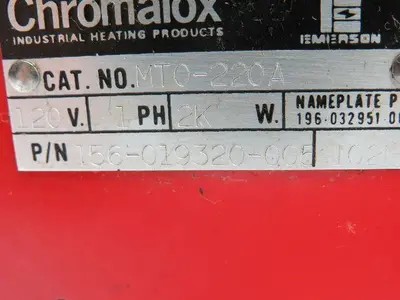 Chromalox MT0-220A Immersion Heater Heat Exchange 120V 1PH 2000W 156-019320-005