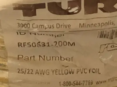 RF50631-200M | Turck RF50631 Tray Cable 22 AWG 25C Reelfast Yellow PVC Foil 200 Meters - New Other