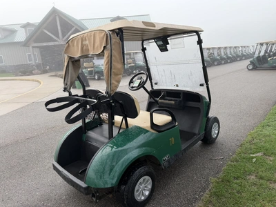(1) 2019 E-Z-Go EFI golf cart with a Kawasaki gas engine, model 657061G01, includes canopy, fold-dow...