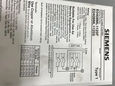 USED SIEMENS E0408ML1125F