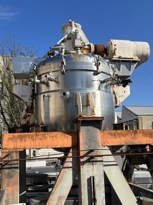 1,000L S/S JKTD  Hemis  Pressindustria Scrape Surface Anchor Reactor